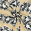 Baumwollsatin Blumen - hellbeige