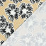 Baumwollsatin Blumen - hellbeige