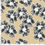 Baumwollsatin Blumen - hellbeige