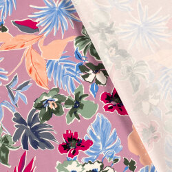 Baumwollsatin Blumen - FARBE