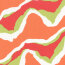 Baumwollsatin bunte Streifen - orange