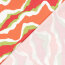 Baumwollsatin bunte Streifen - orange
