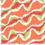 Baumwollsatin bunte Streifen - orange