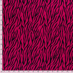 Baumwollsatin Zebrastreifen - dunkelpink