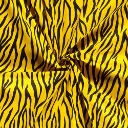 Baumwollsatin Zebrastreifen - gelb