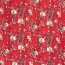 Viskose Twill sand washed Paisley - paprikarot