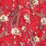 Viskose Twill sand washed Paisley - paprikarot