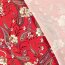 Viskose Twill sand washed Paisley - paprikarot