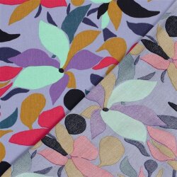 Viskose Crêpe Yoryu Blumenräder  - softlila