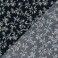 Baumwollpopeline Stretch Blumen - dunkelblau