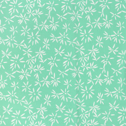 Baumwollpopeline Stretch Blumen - mint