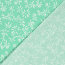 Baumwollpopeline Stretch Blumen - mint