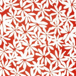 Baumwollpopeline Stretch Blumen - rot