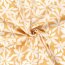 Baumwollsatin Stretch weisse Blumen - gelb