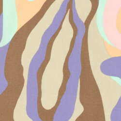 Baumwollsatin Stretch Abstract - FARBE