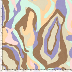 Baumwollsatin Stretch Abstract - FARBE