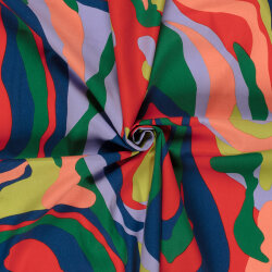 Baumwollsatin Stretch Farbstreifen - helllila