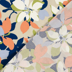 Baumwollsatin Stretch Abstract - FARBE