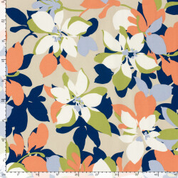 Baumwollsatin Stretch Abstract - FARBE