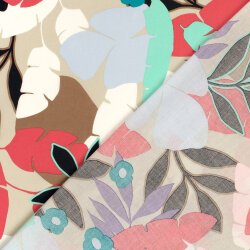 Baumwollsatin Stretch Abstract - FARBE