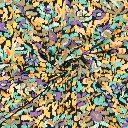 Viskose Jersey Abstract - dunkelblau