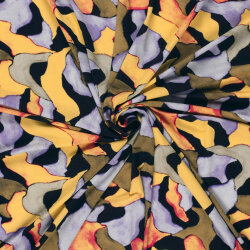 Viskose Jersey Abstract - dunkelblau