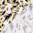 Viskose Jersey Blätterkunst - weiß