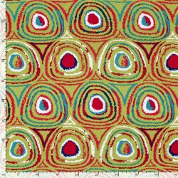 Viskose Jersey bunte Kreise - limette