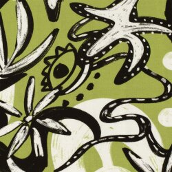 Viskose Jersey florale Formen - limette