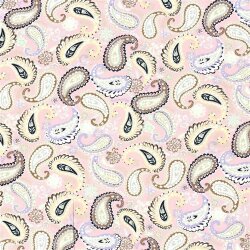 Bambus Popeline Paisley - hellrosa