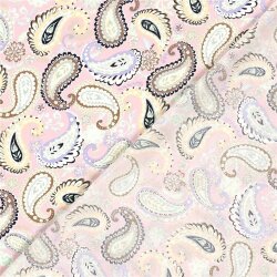 Bambus Popeline Paisley - hellrosa