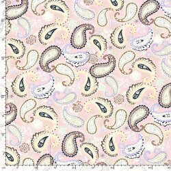 Bambus Popeline Paisley - hellrosa