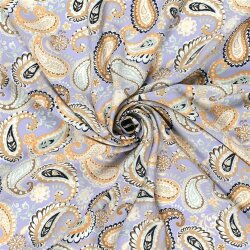 Bambus Popeline Paisley - helllila