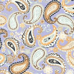 Bambus Popeline Paisley - helllila