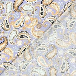 Bambus Popeline Paisley - helllila
