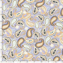 Bambus Popeline Paisley - helllila