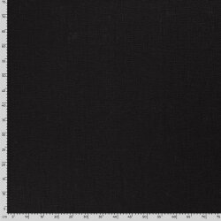 Baumwollstoff Slub Grob Uni - schwarz