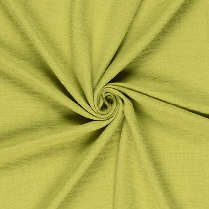 Polyesterstoff Leineoptik Uni - limette