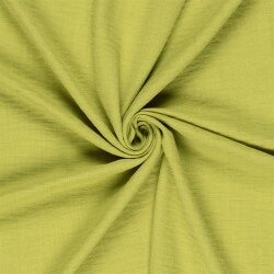 Polyesterstoff Leineoptik Uni - limette