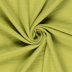 Polyesterstoff Leineoptik Uni - limette