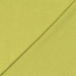 Polyesterstoff Leineoptik Uni - limette