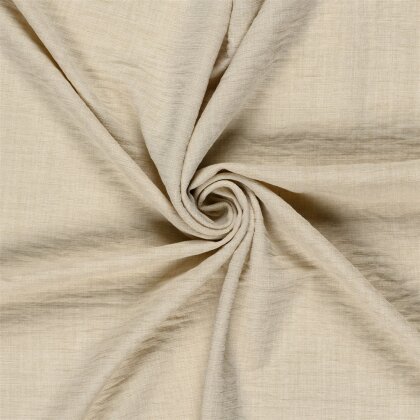 Polyesterstoff Leineoptik Uni - hellbeige