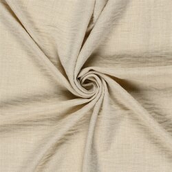 Polyesterstoff Leineoptik Uni - hellbeige