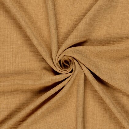 Polyesterstoff Leineoptik - dunkelbeige