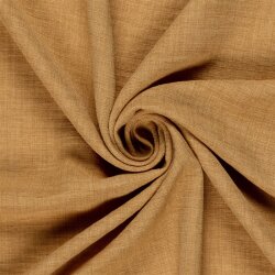 Polyesterstoff Leineoptik - dunkelbeige