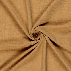 Polyesterstoff Leineoptik Uni - dunkelbeige