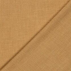 Polyesterstoff Leineoptik Uni - dunkelbeige