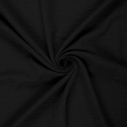 Polyesterstoff Leineoptik Uni - schwarz