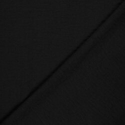 Polyesterstoff Leineoptik Uni - schwarz