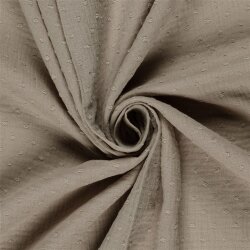 Musselin Bestickte Punkte - beige